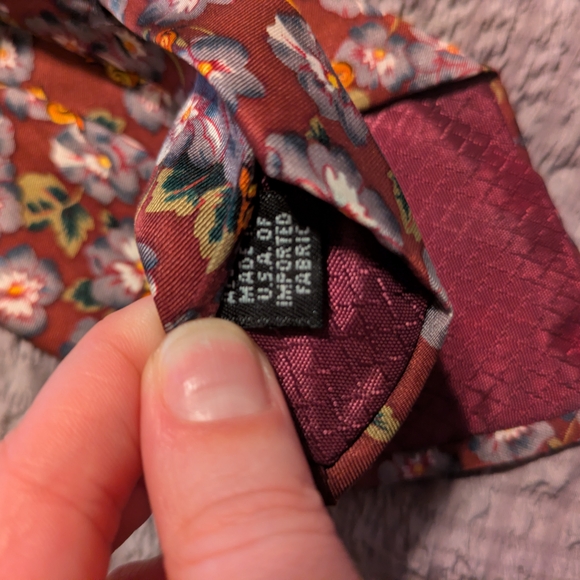 Vintage Christian Dior Monsieur Floral Silk Necktie - Picture 4 of 4